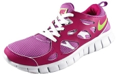 Nike Free Run 2 Junior Girls New 2015 - Pink Purple / White